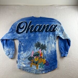 Disney Aulani Resort Stitch Ohana Blue Tie Dye Spirit Jersey XS